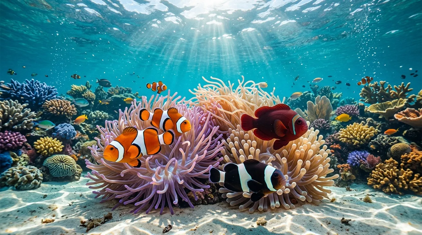 Récif corallien coloré, milieu d’origine du poisson-ange nain