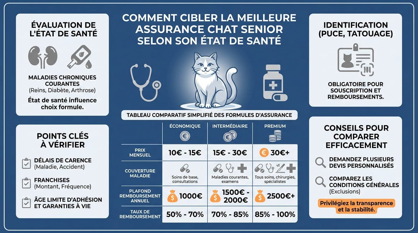 Comparatif des meilleures assurances pour chat senior et garanties santé