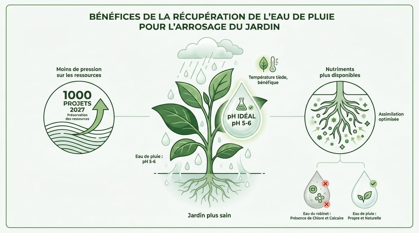 Récupérer l'eau de pluie pour l'arrosage écologique du jardin