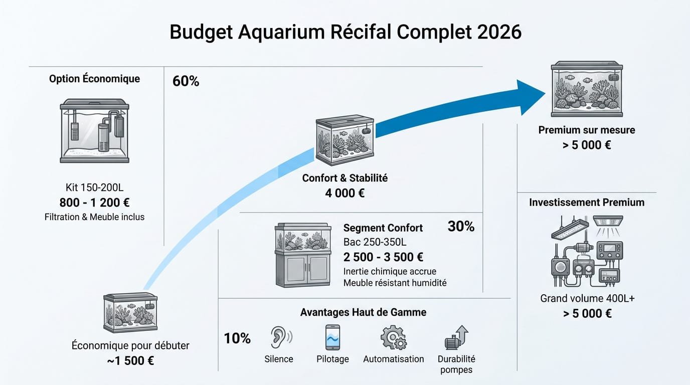 Prix d'un aquarium récifal