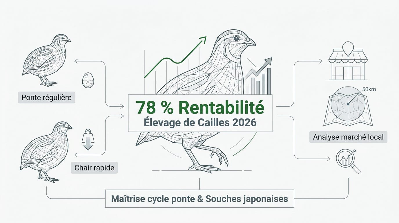 Rentabilité élevage cailles : analyse d'un atelier professionnel en 2026