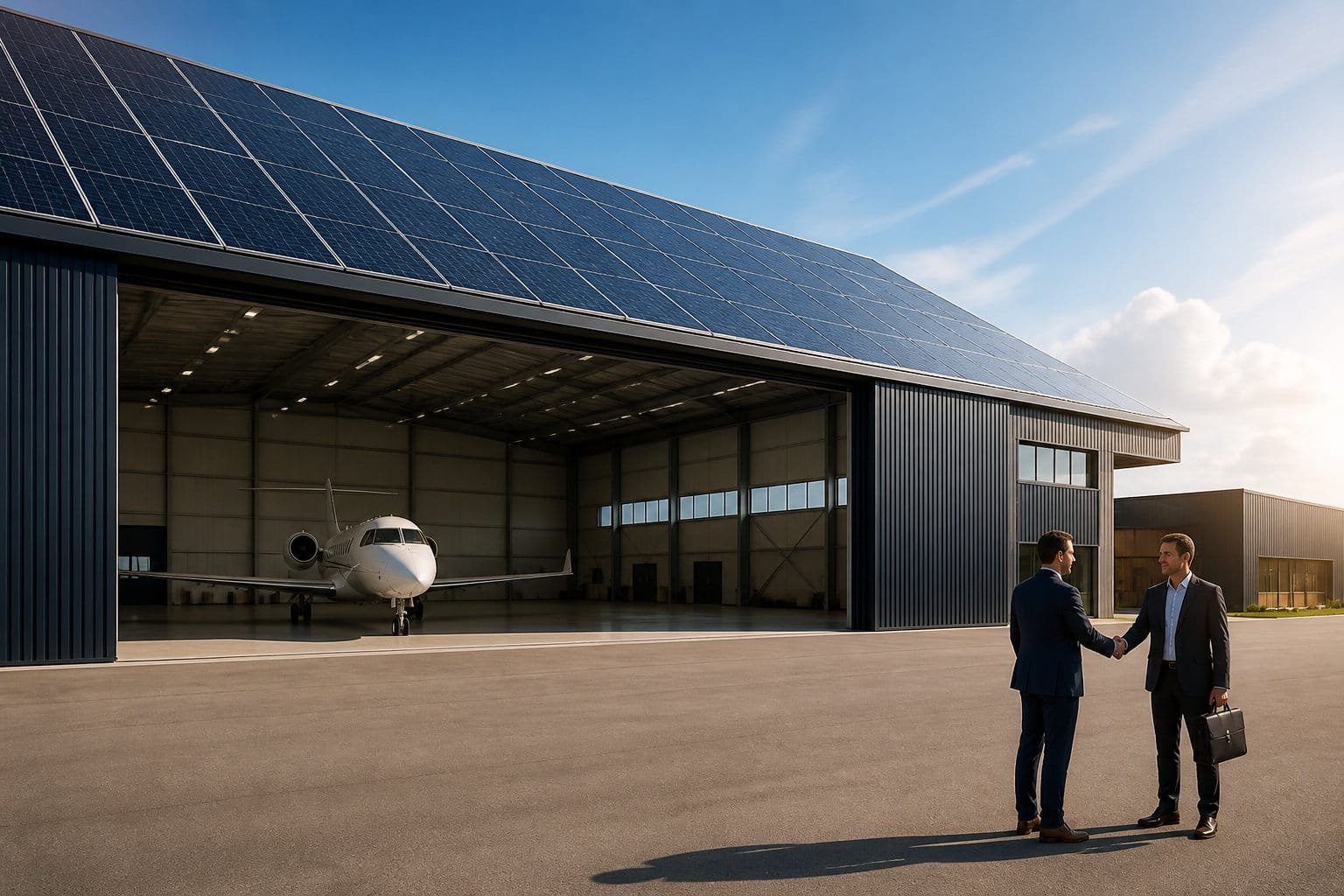 Exploitant agricole et conseiller étudiant le financement d'une centrale solaire