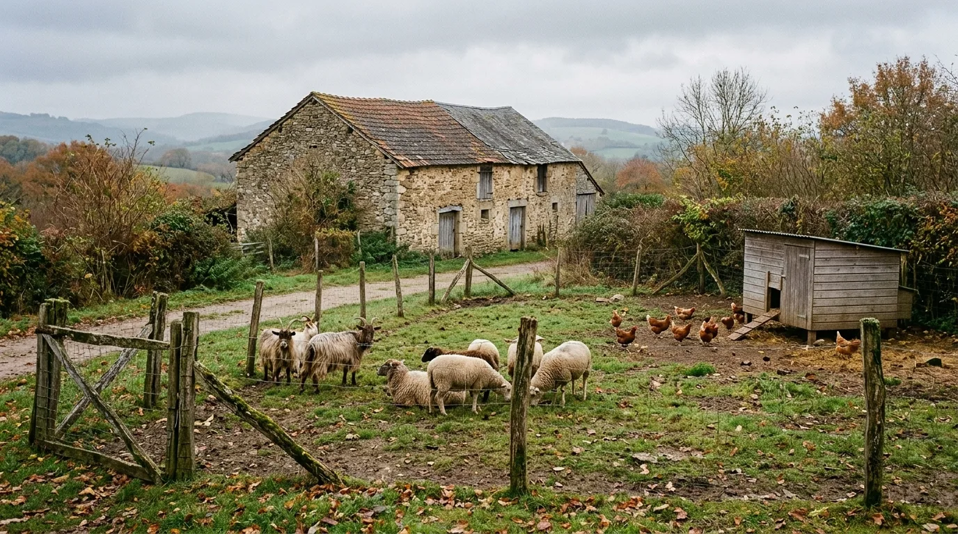 Petit élevage de chèvres, de brebis et de poules en France, concerné par les assises du sanitaire animal
