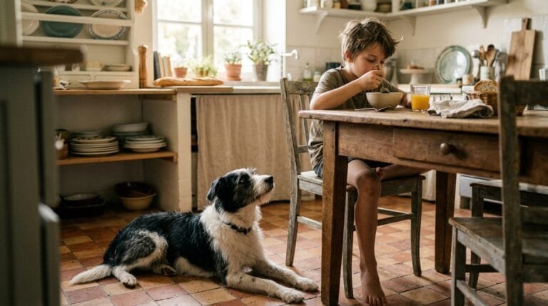 Chien d'alerte diabète : golden retriever veillant sur une enfant